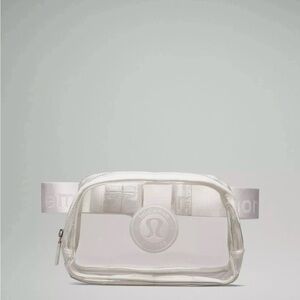 lululemon athletica Clear Pouch with White Trim and Logo